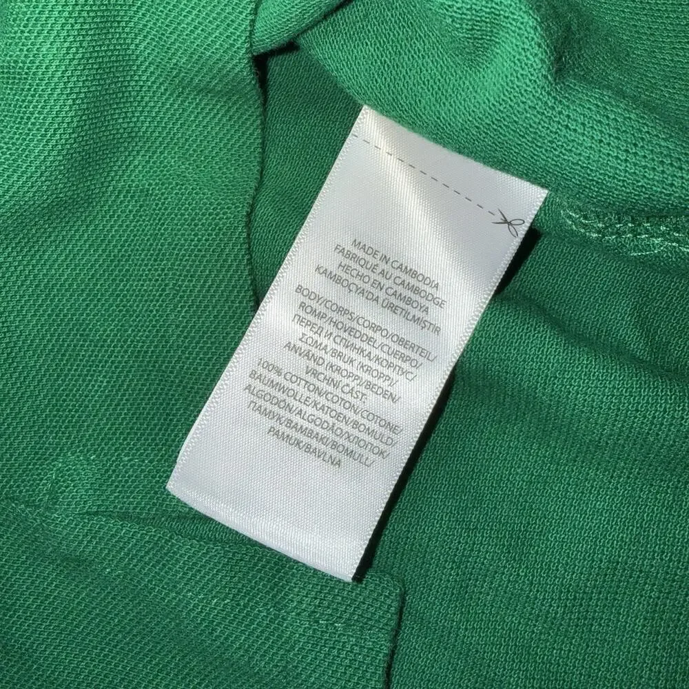 Ralph Lauren Baby Boy’s Cotton Mesh Polo Shirt Long Sleeve Green Size 18M